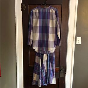 Vintage Givenchy Purple Plaid Sportswear Set
